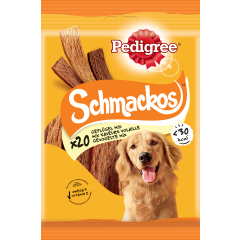 Pedigree Schmackos Volaille 20pc Bâtonnets De Viande Chien 144g