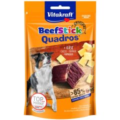 Vitakraft Beef Stick Quadros Met Kaas Vleessnacks Hond