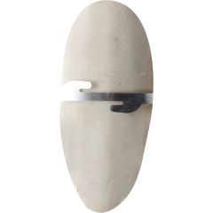 Flamingo  Sepia Coquille Sur Carte 2Pcs  15X6X2 Blanc