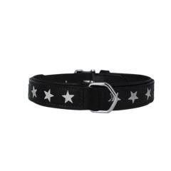 Collier Cuir Etoile Noir