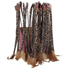 Magic Cat Canne À Pêche Pour Chat Avec Queue En Tissue Et Des Plumes - 42cm+42cm - 24pcs