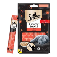 Sheba Creamy Snacks pour Chats au Boeuf