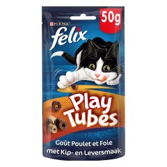 Felix Playtubes Kattensnack met Kip en Lever 60g Adult