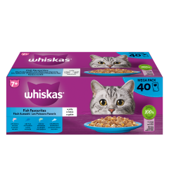 Whiskas Nourriture Humide pour Chat au Poisson 7+ 40x85g