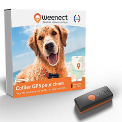 Weenect Xs Collier Gps Pour Chien 28g 6x2,4x1,5 Cm Noir/orange