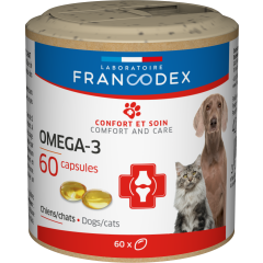 Francodex Omega-3 Capsules pour Chiens et Chats 60 Capsules