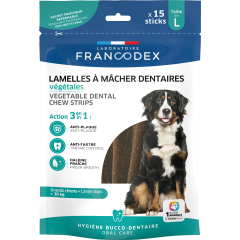 Francodex Lamelles Végétales à Mâcher Dentaires pour Chiens 15 pièces