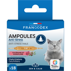 Francodex Anti-Stress Ampoules pour Chats et Chatons 18 pièces