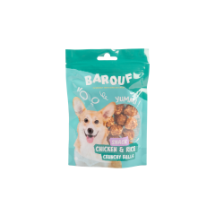 Barouf Snack Crunchy Balls Friandise pour Chien Poulet & Ris