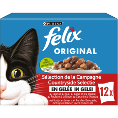 Felix Chat Original Sélection de La Campagne en Gelée Adult 12x85g