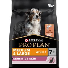 Pro Plan Croquettes Sensitive Skin Chien (senior 7+ / Moyen & Grand) Saumon 3kg
