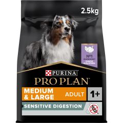 Pro Plan Croquettes Sensitive Digestion Sans Grain Chien (adulte / Moyen & Grand) Dinde 2,5kg