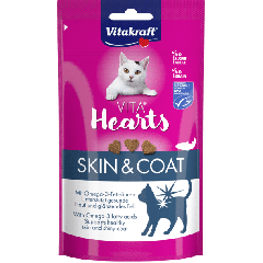 Vitakraft Vita Hearts Peau et Pelage Snacks pour Chats avec Saumon 40g