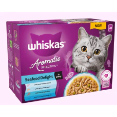 Whiskas Arromatic Selection Seafood Delight Natvoer in Zakjes voor Katten 12x85g