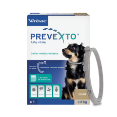 Prevexto Collier Antiparasitaire pour Chiens