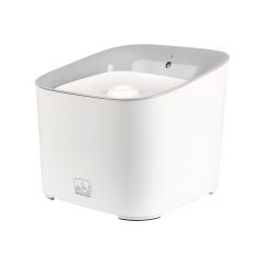 Manoa drinkfontein 3L - 20,5x20,5x18cm wit/grijs
