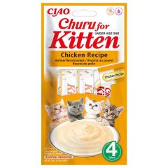 Inaba Churu Snack pour Chaton au Poulet 4x14g