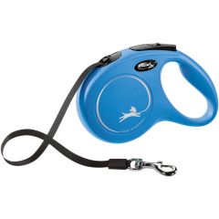Laisse Flexi New Classic Sangle L/5m Bleu