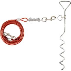 Flamingo Piquet d'Attache Igla 46cm Avec Câble 7,5M