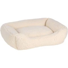 Flamingo Felpa Rechthoekige Mand voor Katten en Honden Wit 65x50x20cm