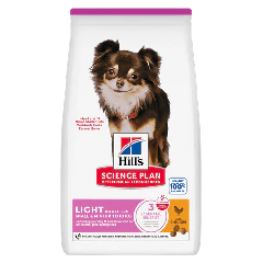 Hill's Science Plan Adult Light Small & Mini croquettes pour petit chien au poulet