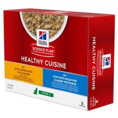 Hill's Science Plan Kitten Healthy Cuisine sachets repas mijotés pour chaton poulet poisson