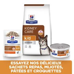 Hill's Prescription Diet K/D Kidney Care Pour Chat au poulet