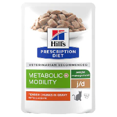 Hill's Prescription Diet J/D Metabolic Mobility Nourriture Humide pour Chats 12x85g