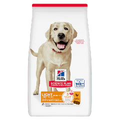 Hill's Science Plan Adult Light Large Croquettes Chien au Poulet 12kg