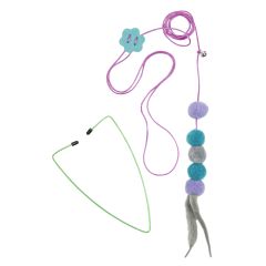 Yogi Family Accroche Porte Jouet pour Chats avec Boules 180cm