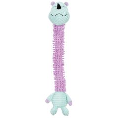 Yogi Family Peluche Rhinocéros Long Cou Bleu avec Violet 60cm