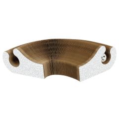 Yogi Family Krabkarton Rond Kat Wit 38cm