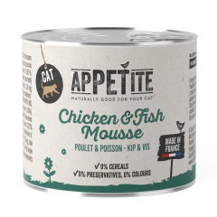 Appetite Conserve Mousse pour Chat Adulte au Poulet et Poisson 200g