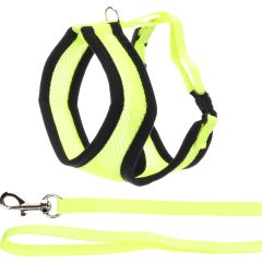 Flamingo Chat Harnais Avec Laisse Harms Jaune