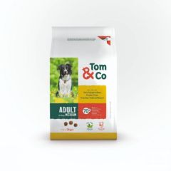 Tom&Co Medium Adult Croquettes pour Chien au Poulet 3kg