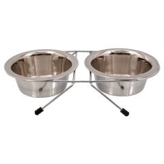 Dog Fantasy Roestvrijstalen Dubbele Bol - 2x0,38l