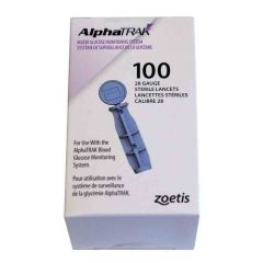 Lancettes Stériles Alphatrak Calibre 28 - Boîte de 100