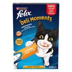 FELIX® Deli Moments™ Friandises Liquides pour Chat au Poulet 4x10 g