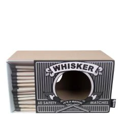 District 70 WHISKER Krabkarton en Schuilplaats voor Katten Luciferdoosje Zwart 55x28,7x30cm