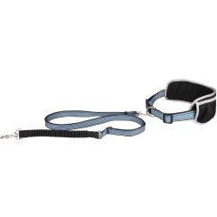 Laisse pour le Jogging + Ceinture Ventrale Rono Bleu Laisse 180-250cm / Ceinture 79,5-140cm
