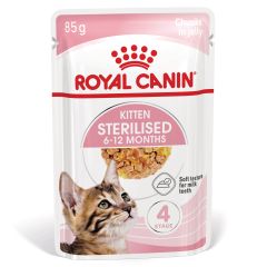 Royal Canin Sterilised Kitten Natvoer in Gelei 12x85g