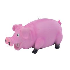Jouet Chien Latex Cochon+couineur Rose 20 Cm