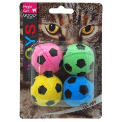 Magic Cat Balle De Foot En Mousse Coloré - 4 Pcs