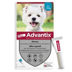 Advantix kleine honden 4-10kg  4 pipetten