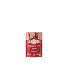 Carnilove Natvoer voor Katten Gravy met Kalkoen verrijkt met Valeriaan 24x85g