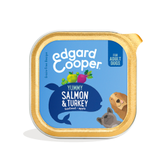 Edgard & Cooper Adult Barquette pour Chien Saumon & Dinde 300g