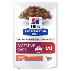 Hill's Prescription Diet Chat I/D Digestive Nourriture Humide pour Chaton Sachet Repas 12x85g