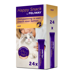 Happy Snack by Feliway Kattensnack met Kip 24x15g