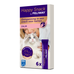 Happy Snack by Feliway Kattensnack met Zalm 6x15g