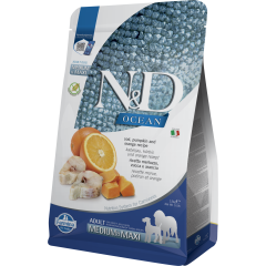 N&D Ocean Cabillaud  & Orange Croquettes pour Chiens Moyens et Grands